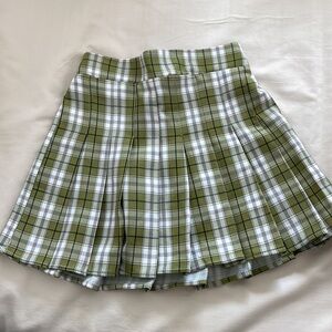 Princess polly lona mini skirt in green multi, size xs/s